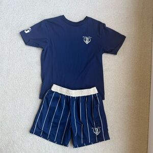 Champion Kids Navy Blue T-Shirt and Shorts Set